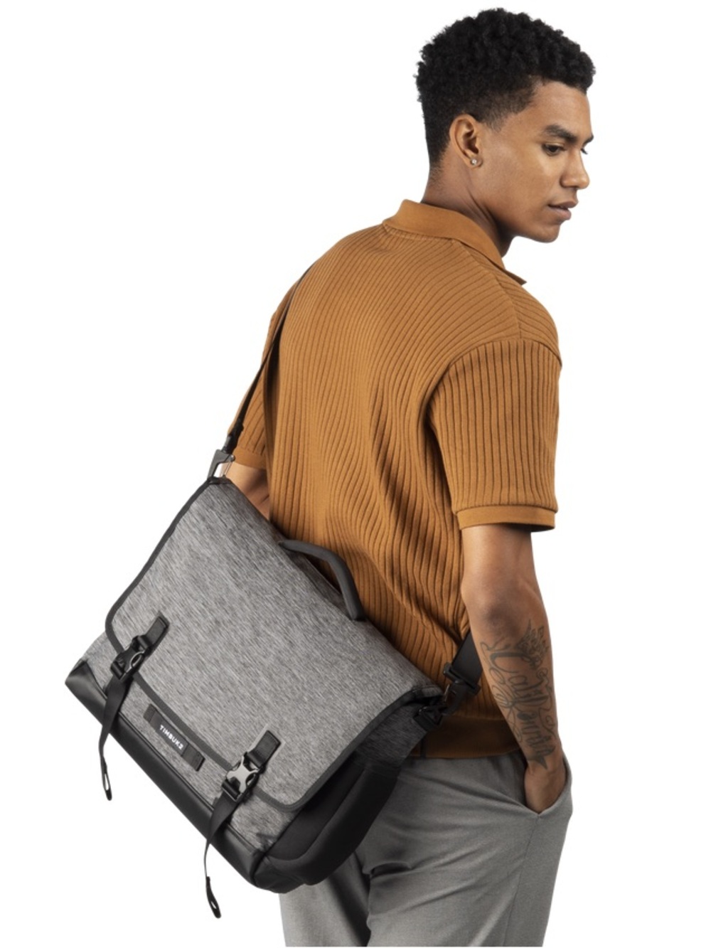 Timbuk2 Closer 15” Laptop Messenger Briefcase Gray Work Travel Bag Unisex